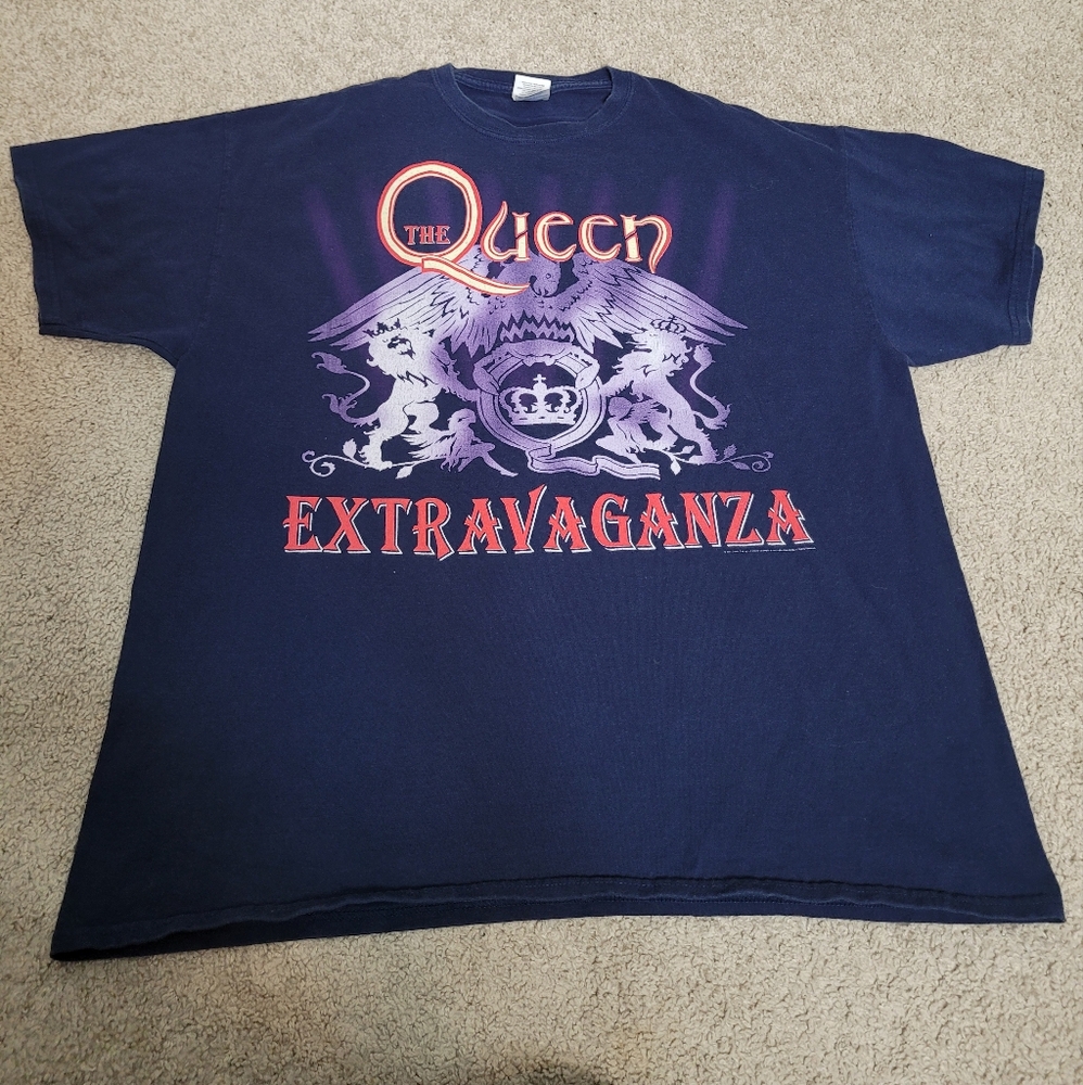 The Queen Extravaganza  Tour Shirt Navy Blue T-Shirt XL